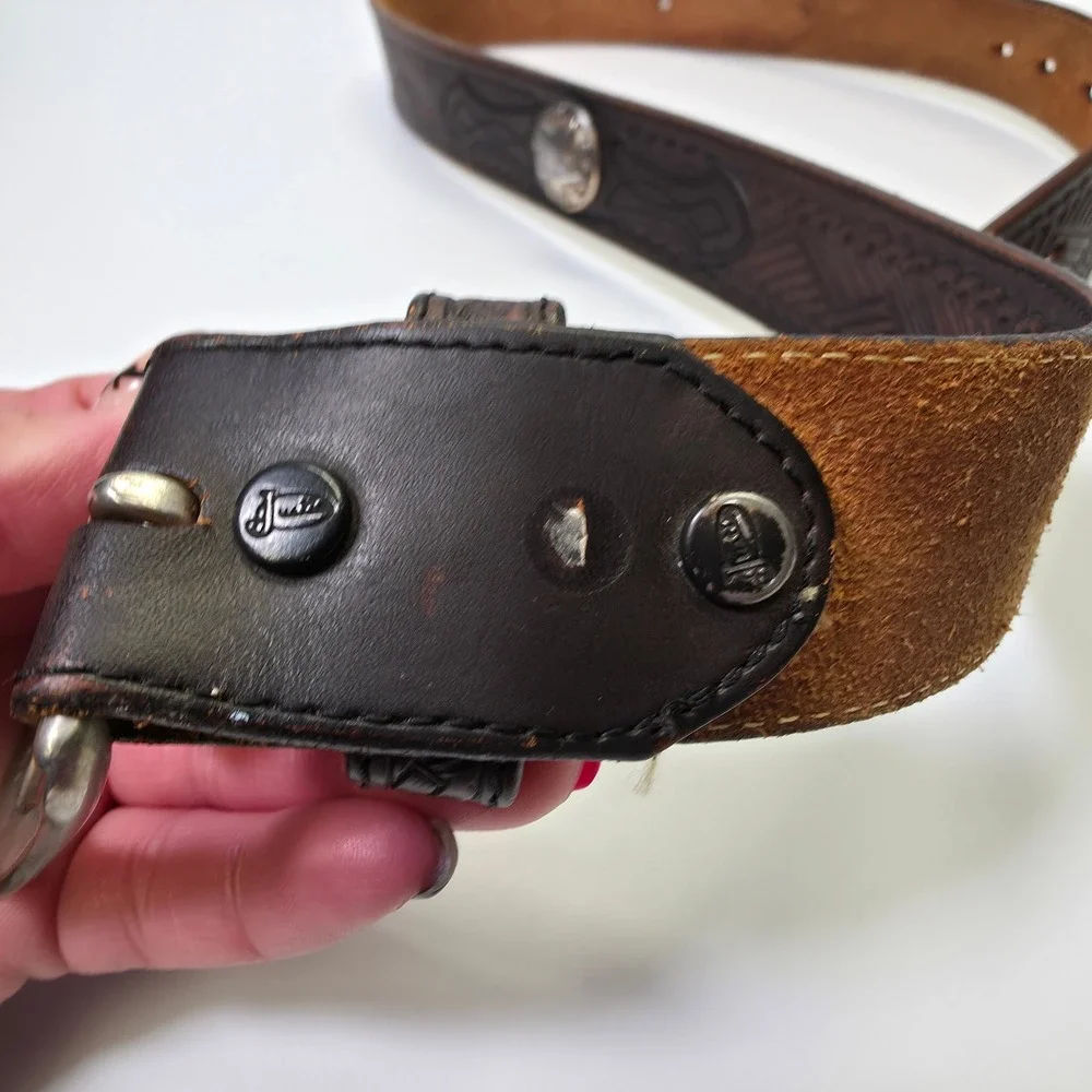 Vintage Justin Western Belt Mens 31